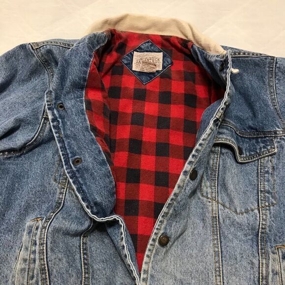 Vintage Saugatuck well‎ worn lined jean jacket medium - Picture 4 of 6